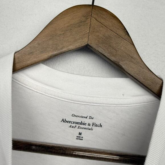 Abercrombie Fitch Shirt Men's Medium White Oversized AF Essentials Horses Cowboy - Picture 5 of 7